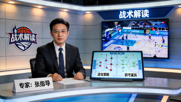 专家战术解读分析演播室画面